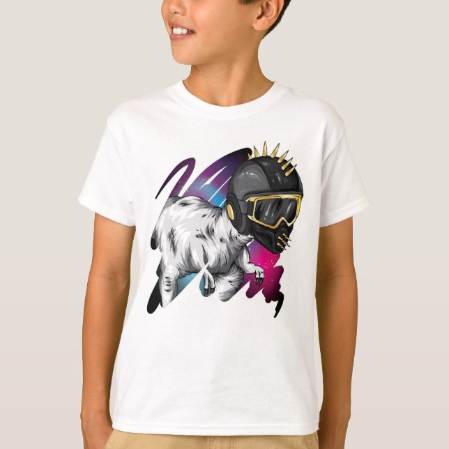 Dinosaur med Helmet T Shirt (Framsida)