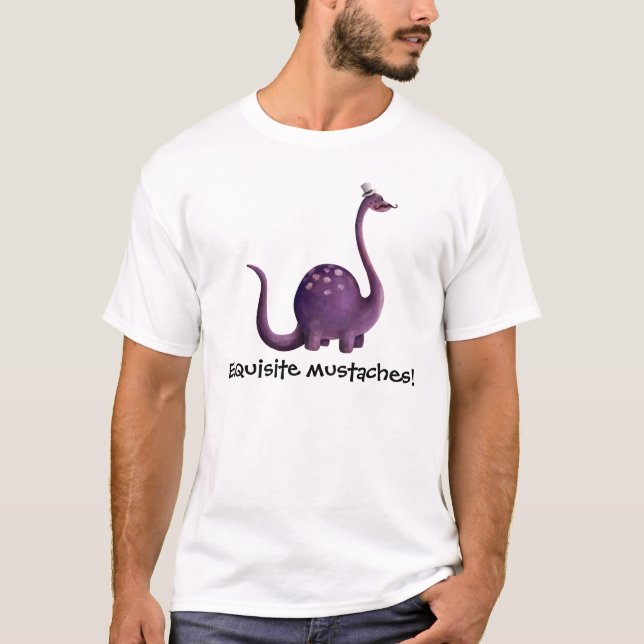 Dinosaur med mustascher tröja (Framsida)