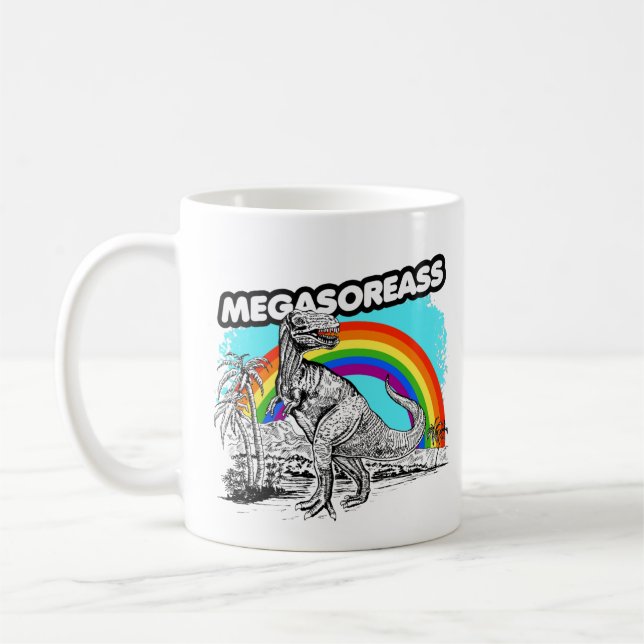Dinosaur Megasoreass Kaffemugg (Vänster)