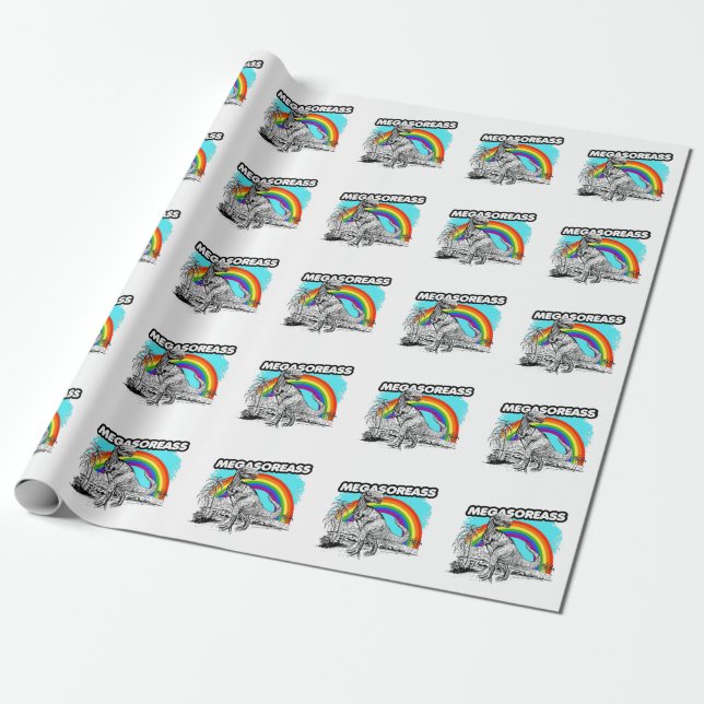 Dinosaur Megasoreass Presentpapper (Utrullad)