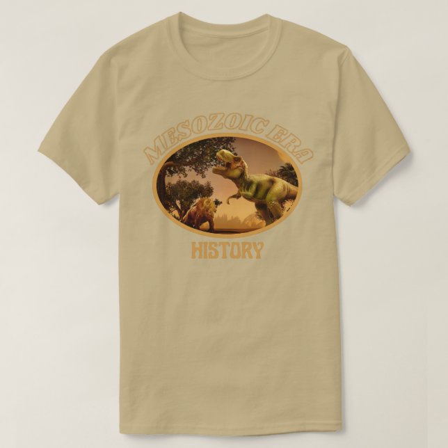 Dinosaur Mesozoic Era-historik T Shirt (Design framsida)