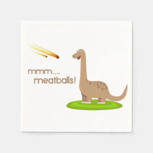 Dinosaur Meteor Meatbullar Pappersservett