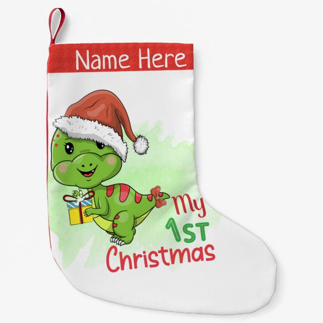 dinosaur min första julklapp liten julstrumpa (Framsidan)