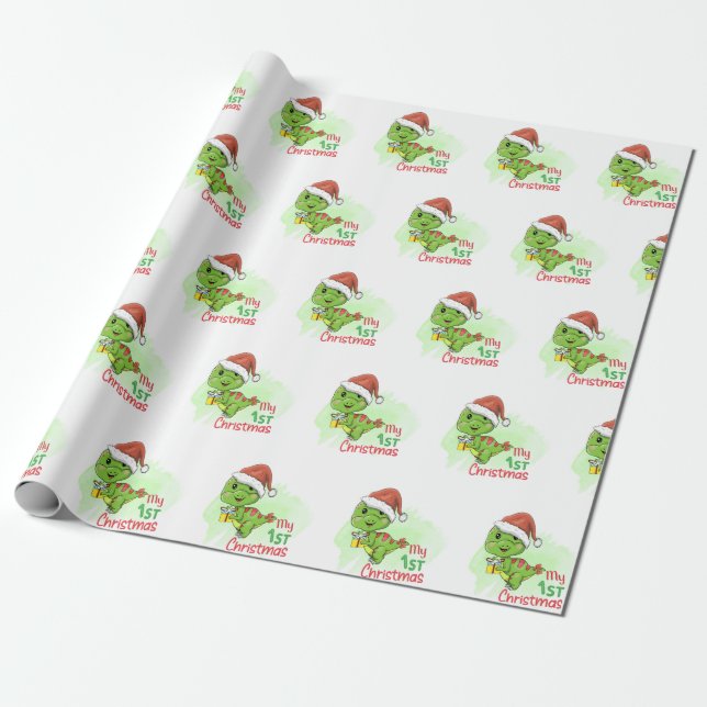 dinosaur min första julklapp presentpapper (Utrullad)