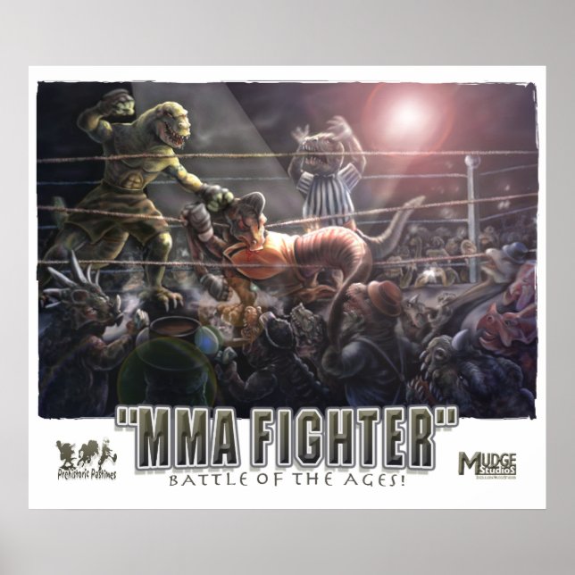 Dinosaur MMA Fighters Poster (Framsidan)