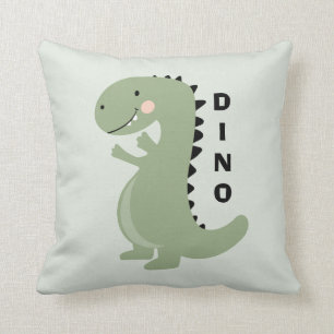 Dinosaur Modern Grönt Baby djur Nursery Decor Kudde