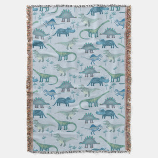 Dinosaur Mönster Blue Filt