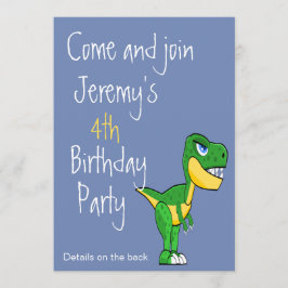 Dinosaur Mönster Cute Boys Age Birthday Inbjudningar