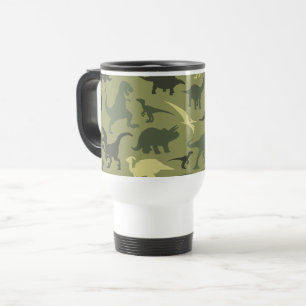 Dinosaur Mönster, Dinosaur Silhouette, Grönt Dino Resemugg