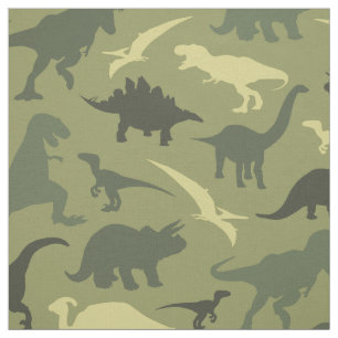 Dinosaur Mönster, Dinosaur Silhouette, Grönt Dino Tyg