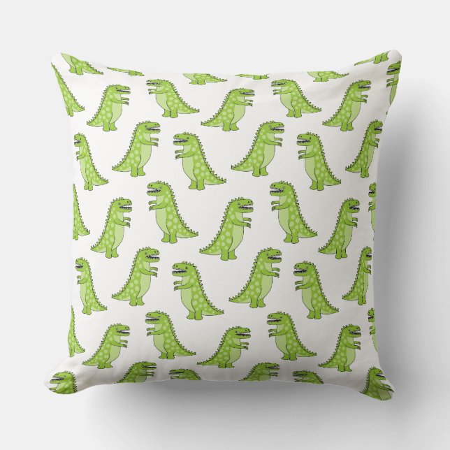Dinosaur Mönster Kudde (Framsida)