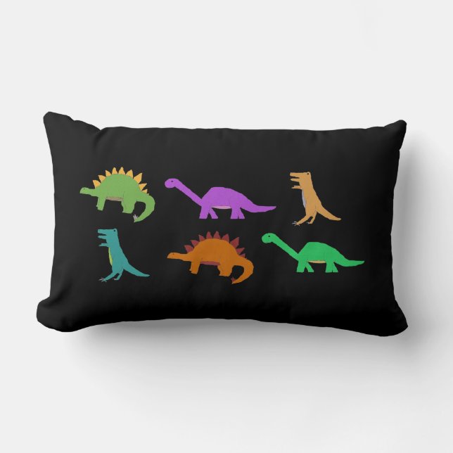 Dinosaur Mönster-kudden Lumbarkudde (Framsida)