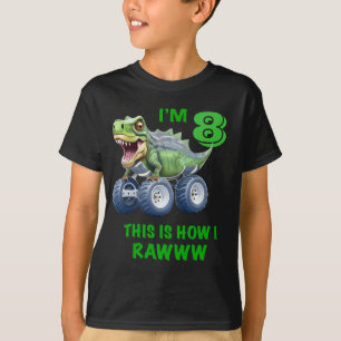Dinosaur monster lastbil anpassade ålder t shirt