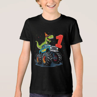 Dinosaur Monster Lastbil Birthday Shirt for Boys T