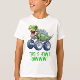 Dinosaur monster lastbil personlig fyller år t shirt