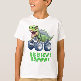 Dinosaur monster lastbil personlig fyller år t shirt