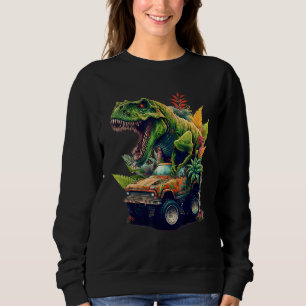 Dinosaur Monster Lastbil, T-Rex Riding Car, Graphi T Shirt