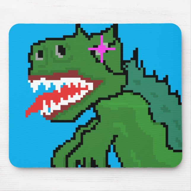 Dinosaur Monster Pixel Art Beast Musmatta (Framsidan)