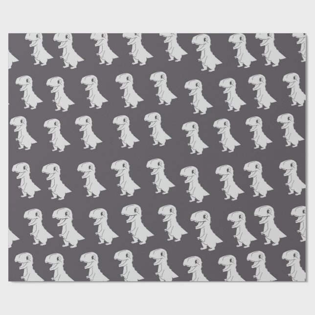 Dinosaur Mönster Wrapping Papper Presentpapper (Platt)