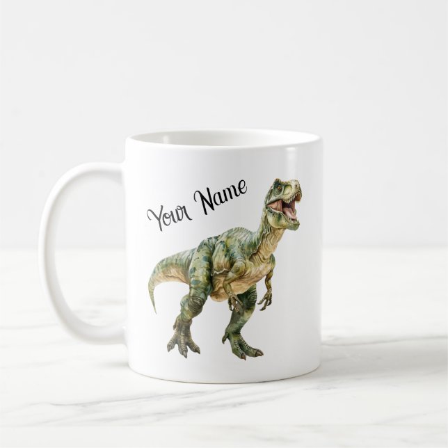 Dinosaur Month | Roligt Förhistorisk kaffe för Din Kaffemugg (Vänster)