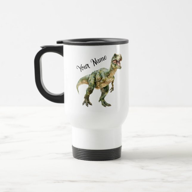 Dinosaur Month | Roligt Förhistorisk kaffe för Din Resemugg (Vänster)