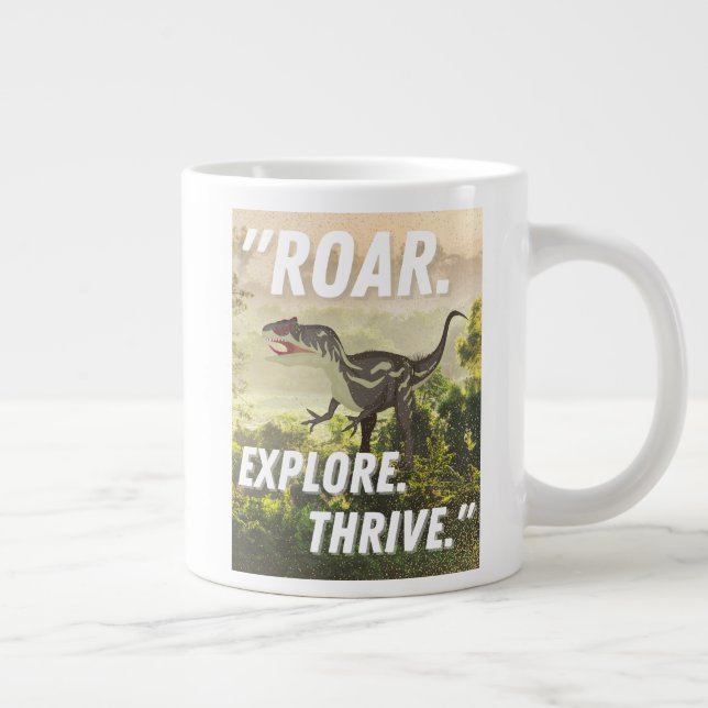 dinosaur-mugg, jättekaffekopp, förhistorisk  jumbo mugg (Höger)