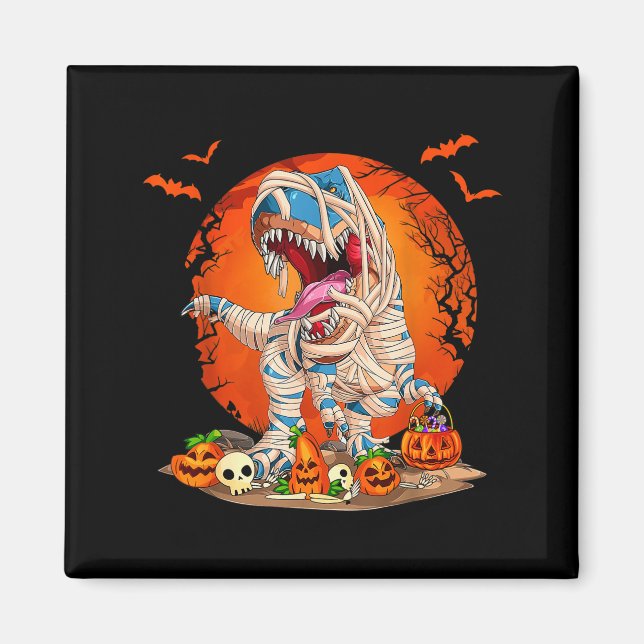 Dinosaur Mumie T Rex Pumpa Skelett Pojkar Barn Ha Magnet (Framsidan)