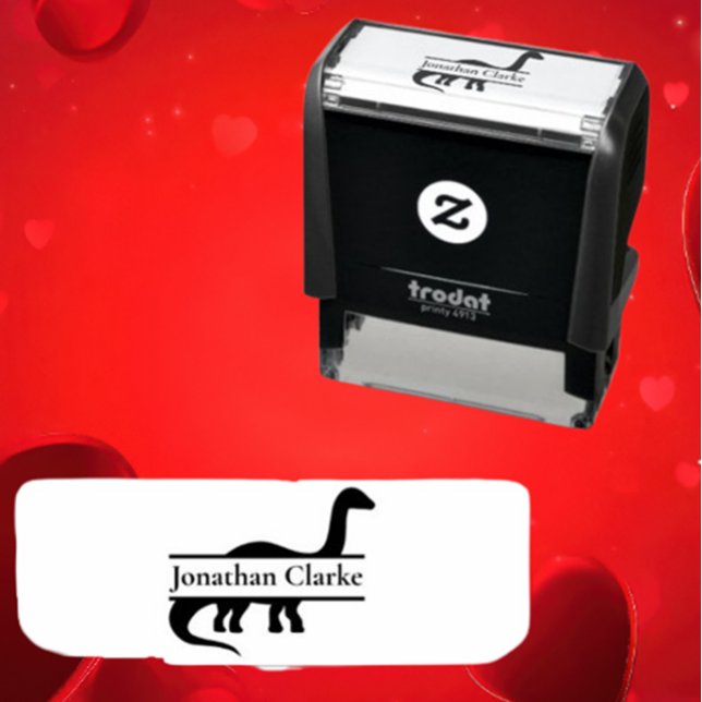 Dinosaur Namn Självbläckande Stämpel (Funny Shop Dinosaur Stamp)