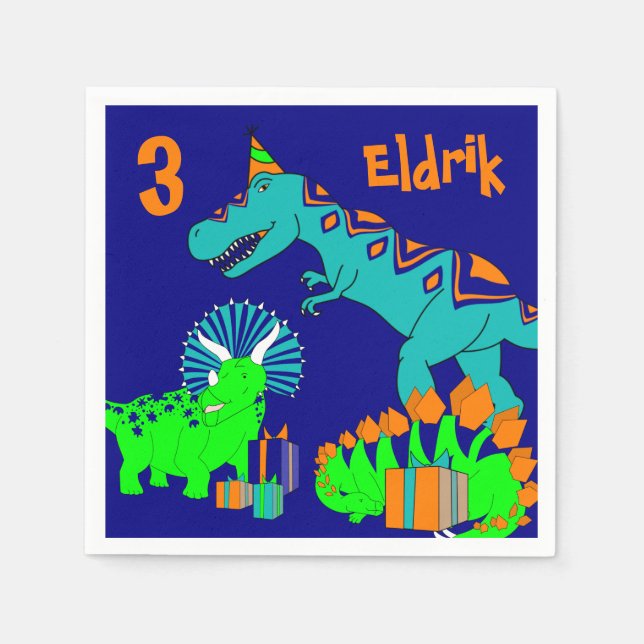 Dinosaur napkin pappersservett (Framsidan)