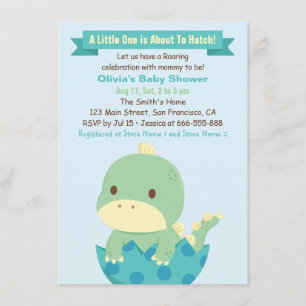 Dinosaur Nästan Kläckt Baby Shower Inbjudan