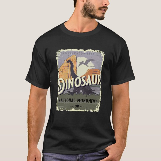 Dinosaur National Monument Colorado Utah Vacation T Shirt (Framsida)
