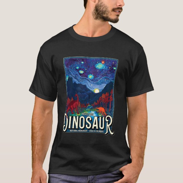 Dinosaur National Monument Förhistoriska Utah Colo T Shirt (Framsida)