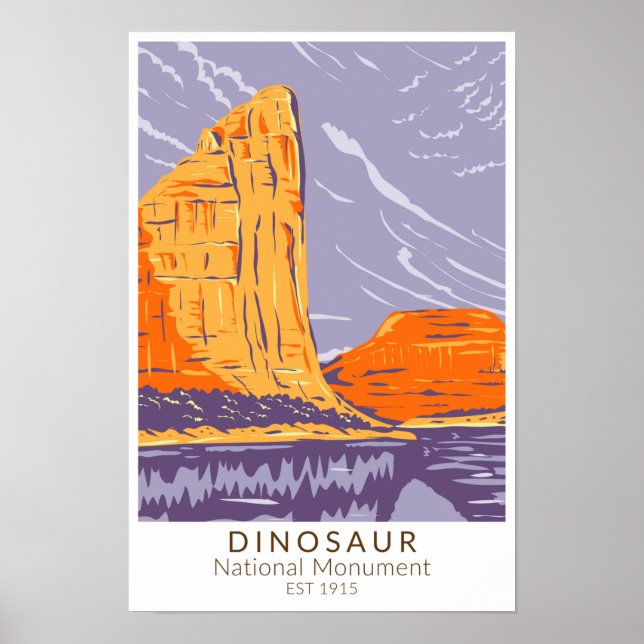 Dinosaur National Monument Vintage Poster (Framsidan)