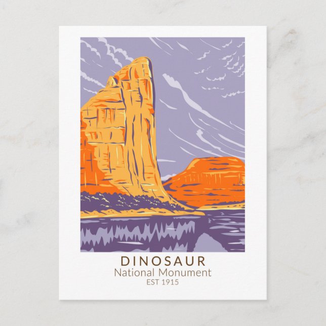 Dinosaur National Monument Vintage Vykort (Framsida)