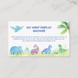 Dinosaur No Wrap Visning Gifts Baby Shower Tilläggskort