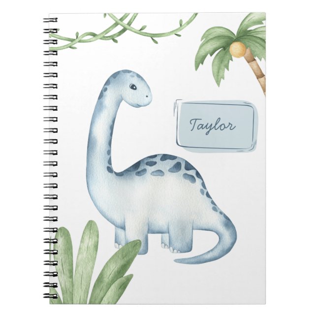 Dinosaur Notisblock – Sött Forntida Journal Anteckningsbok (Framsidan)