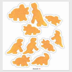 dinosaur nugget klistermärken