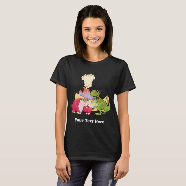 Dinosaur Ny gifta T-shirt (Hel framsida)