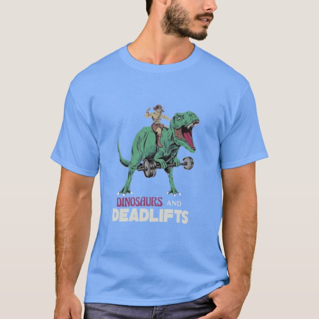 Dinosaur och Deadlift-flicka T Shirt (Framsida)