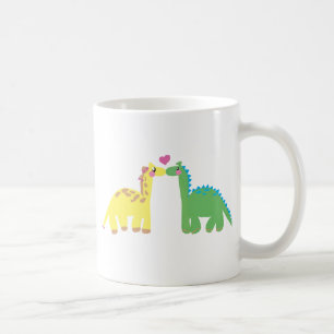 DINOsaur och GIRAFFE Kaffemugg