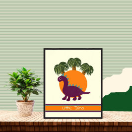 Dinosaur och handflatan poster