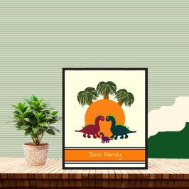 Dinosaur och handflatan poster