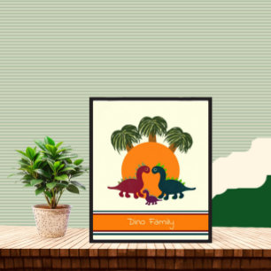 Dinosaur och handflatan poster