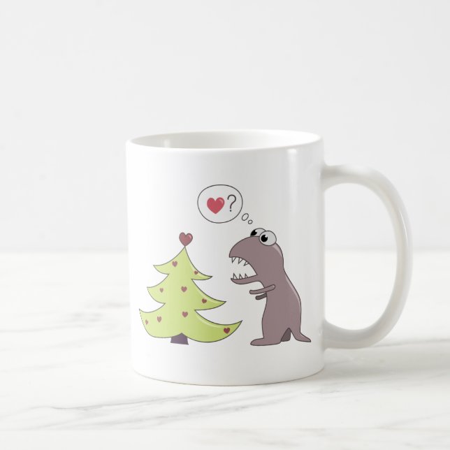 Dinosaur och Julgran Kaffemugg (Höger)