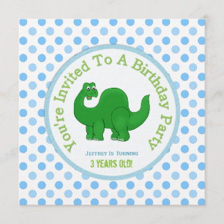 Dinosaur och prickar : Festinbjudan Inbjudningar