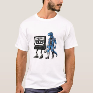 Dinosaur och Rock musik 1980 T Shirt