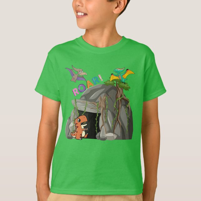 Dinosaur och vänner t shirt (Framsida)