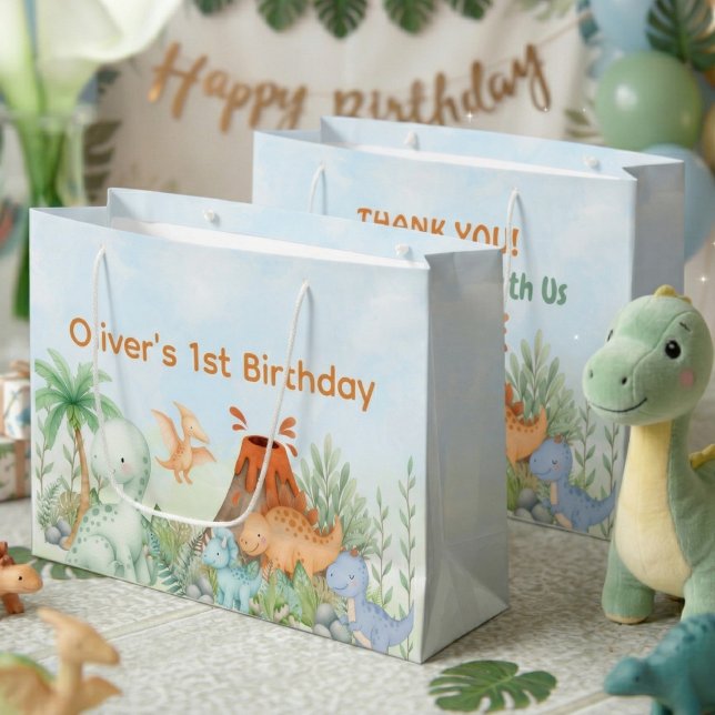 Dinosaur One-A-Saurus 1-årsdag (One-A-Saurus Dinosaur 1st Birthday Gift Bag)