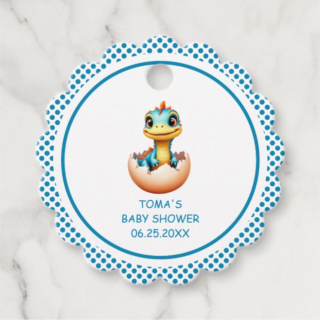 Dinosaur out of Egg Gåvor Etiketter (Framsida)