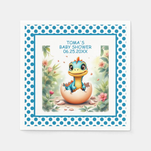 Dinosaur out of Egg Pappersservett (Framsidan)